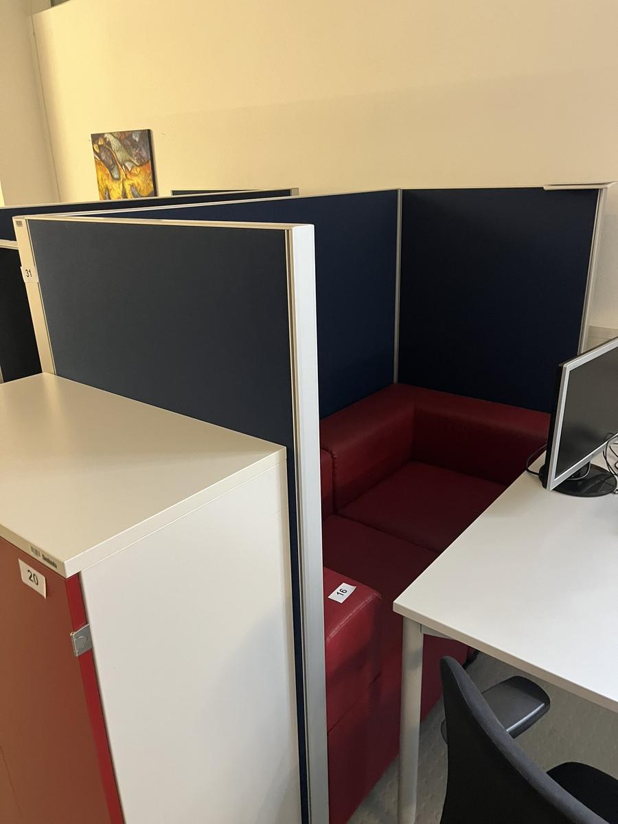 2teilige Sitzbankgruppe rot