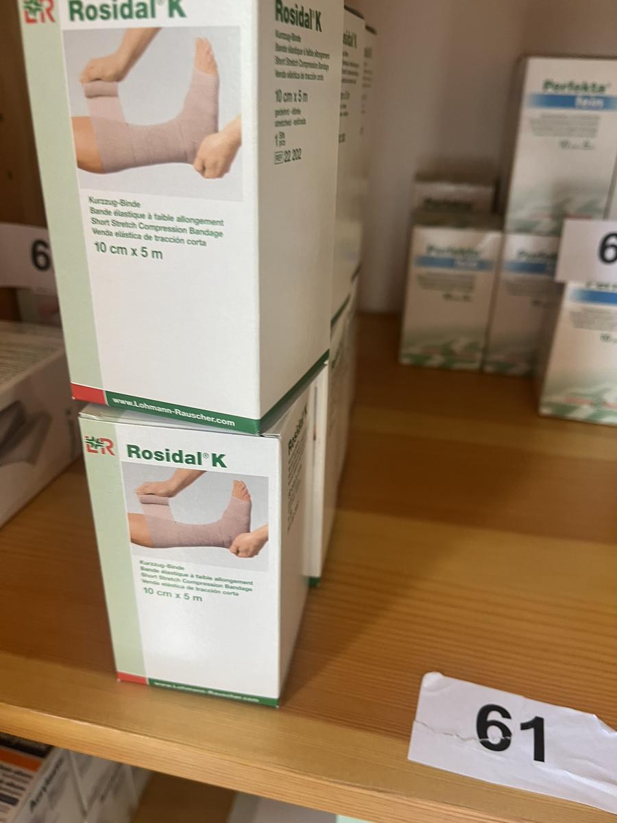 5 Stück Rosidal K Kurzzug-Binde 10 cm x 5 m