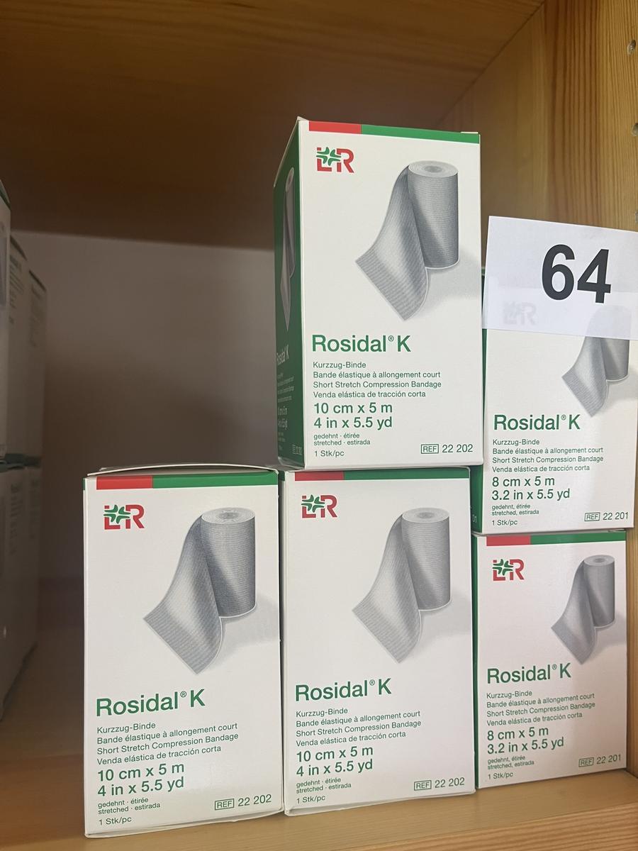 11 Stück Rosidal K Kurzzug-Binde 8 cm x 5 m