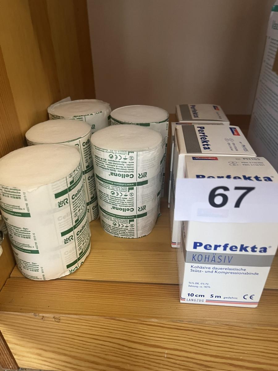 4 Stück Perfekta KÖHÄSIV Stütz- und Kompressionsbinde 10 cm x 5 m