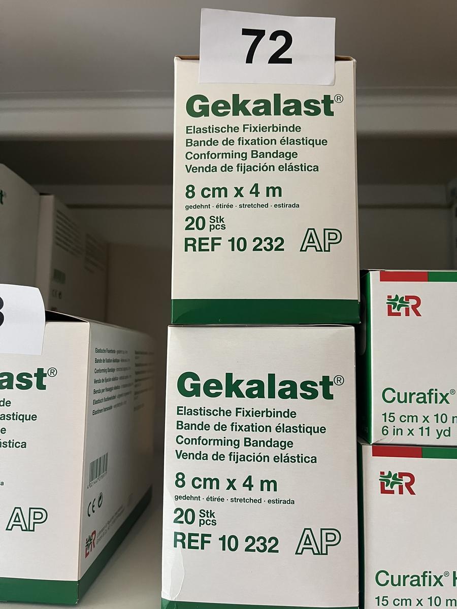3 Pakungen a 20 Stück Gekalast Elstische Fixierbinde 8 cm x 4 m