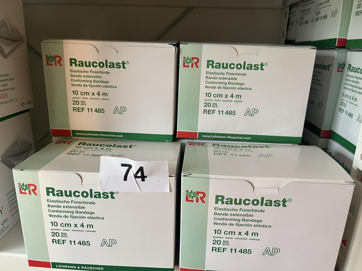 14 Packungen a 20 Stück Raucolast Elastische Fixierbinde 10 cm x 4 m