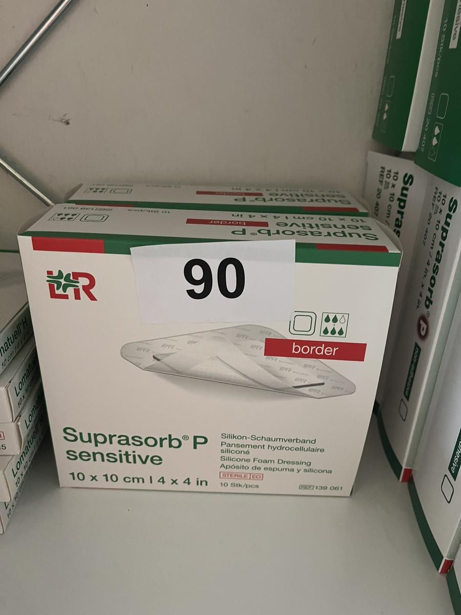 2 Packungen a 10 Stück Suprasorb P Sensitive Silikon-Schaumverband 10 x 10 cm