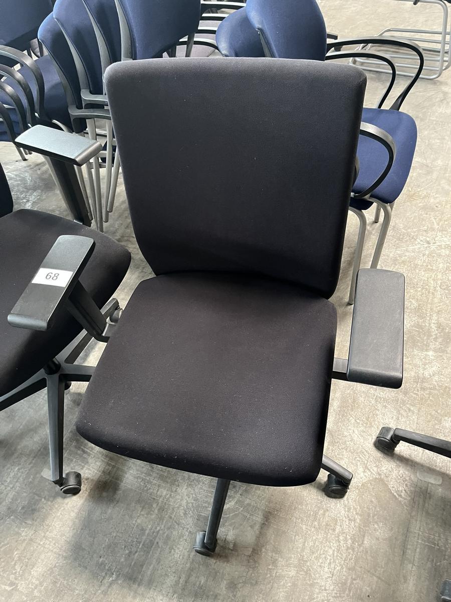 VIASIT - Neudörfler ergonomischer Bürodrehstuhl, schwarz, mit Armlehnen, Neigung, höhenverstellbar