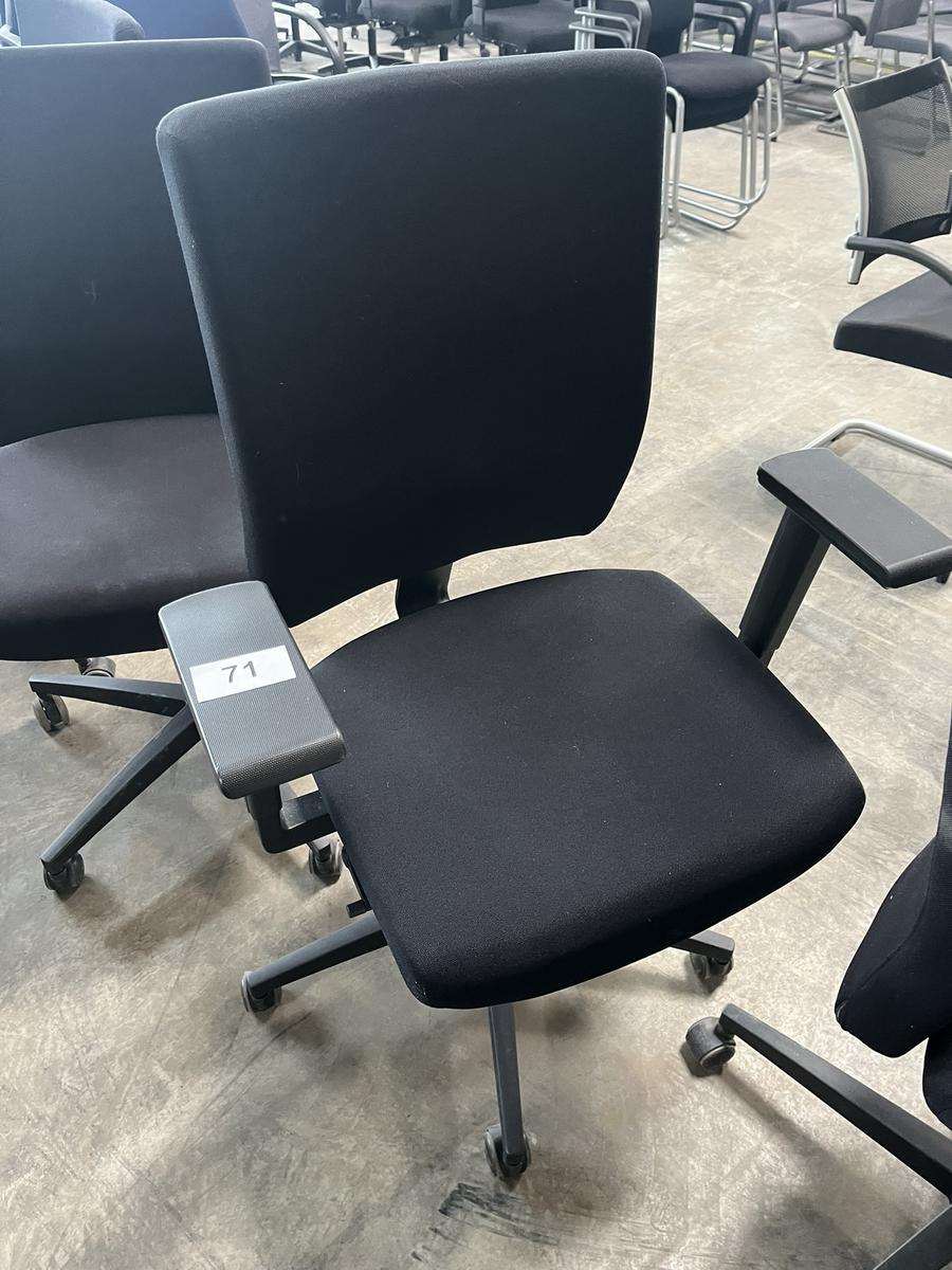 VIASIT - Neudörfler ergonomischer Bürodrehstuhl, schwarz, mit Armlehnen, Neigung, höhenverstellbar