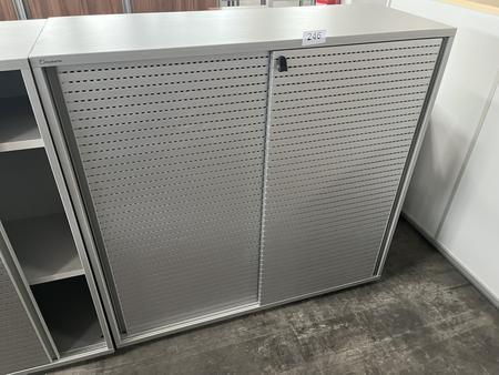Neudörfler Aktenschrank mit Schiebetüre, grau, ca. 120x45x115cm Neudörfler Aktenschrank mit Schiebetüre, grau, ca. 120x45x115cm