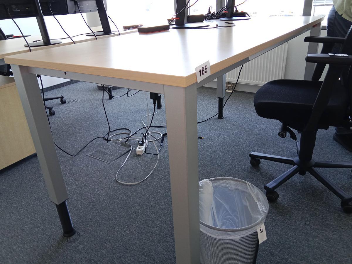 Schreibtisch Ahorn/silber 180x80 cm