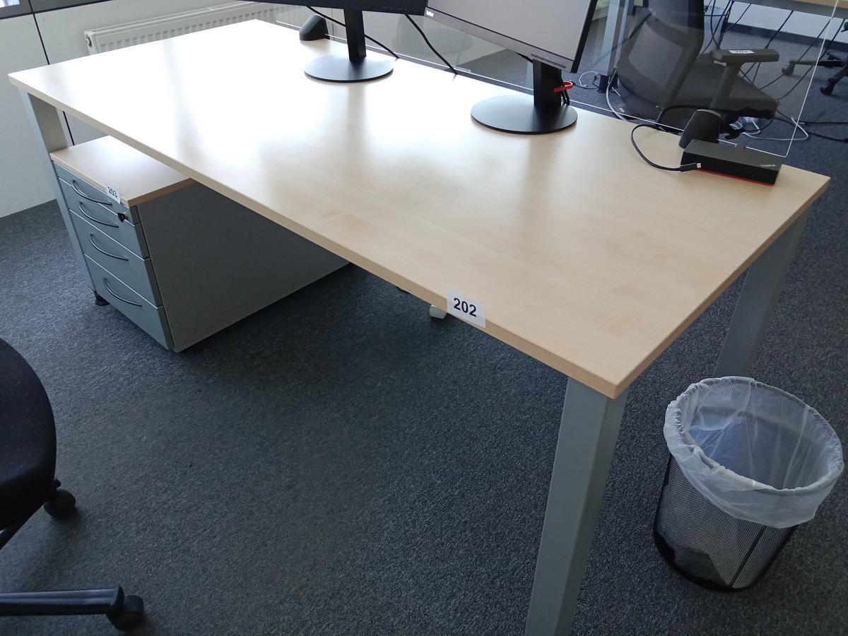 Schreibtisch Ahorn/silber 180x80 cm?d=2025-07-01 20:56:05