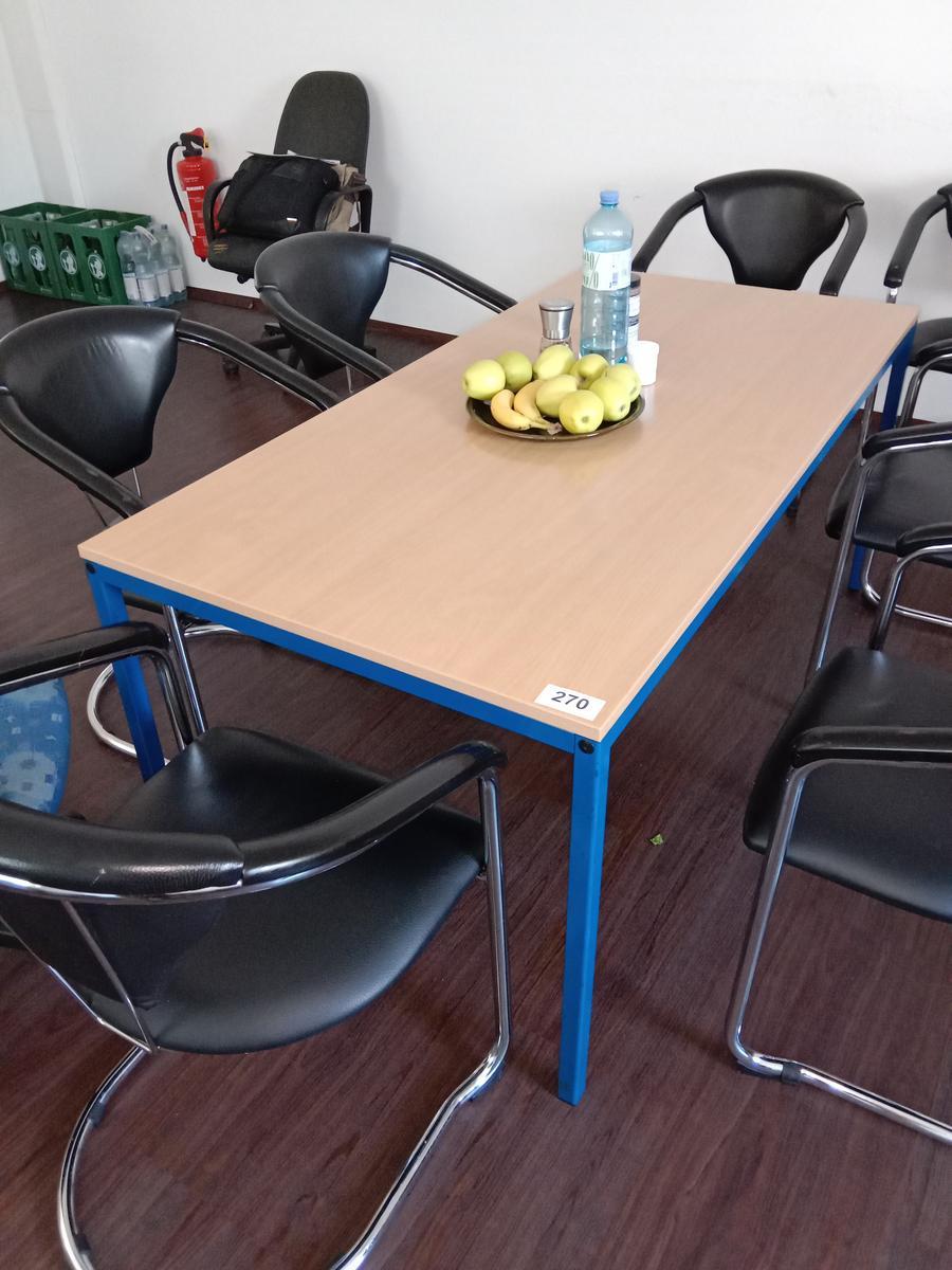 Besprechungstisch ca.160/80 cm mit 7 Stück Leder-?d=2025-06-29 12:12:09
