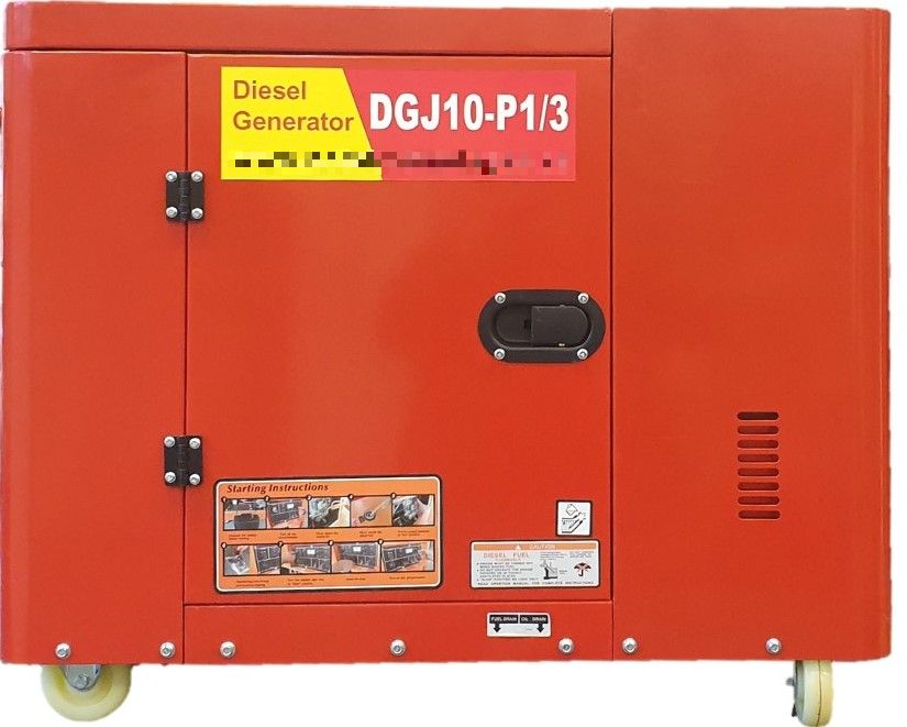 Dieselaggregat 10kW einphasig, 230V einphasig, Elektrostarter
