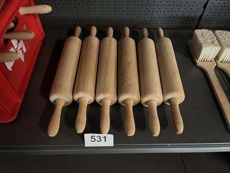 6 Stk. Teigroller hellbraun, 25cm , fabriksneu 6 Stk. Teigroller hellbraun, 25cm , fabriksneu