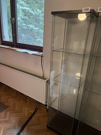 Glasvitrine mit 4 Fachebenen 40 x 35 x 150 cm