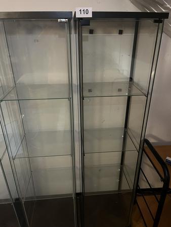 Glasvitrine mit 4 Fachebenen 40 x 35 x 150 cm
