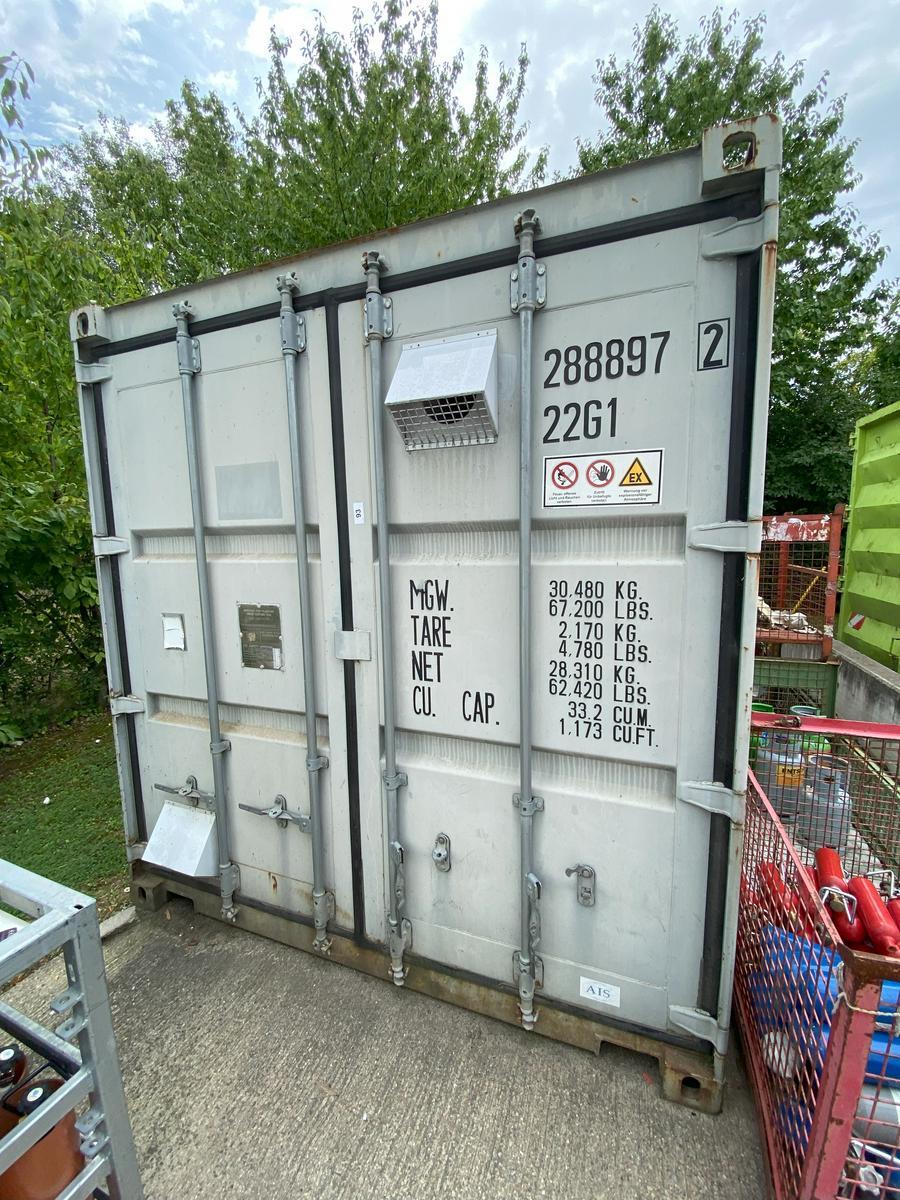 Lagercontainer in Stahlausführung 6055/2435/2600 mm mit Belüftung für Lagerung von Gasen/Problemstoffen mit Doppeltüre?d=2025-08-11 15:19:43