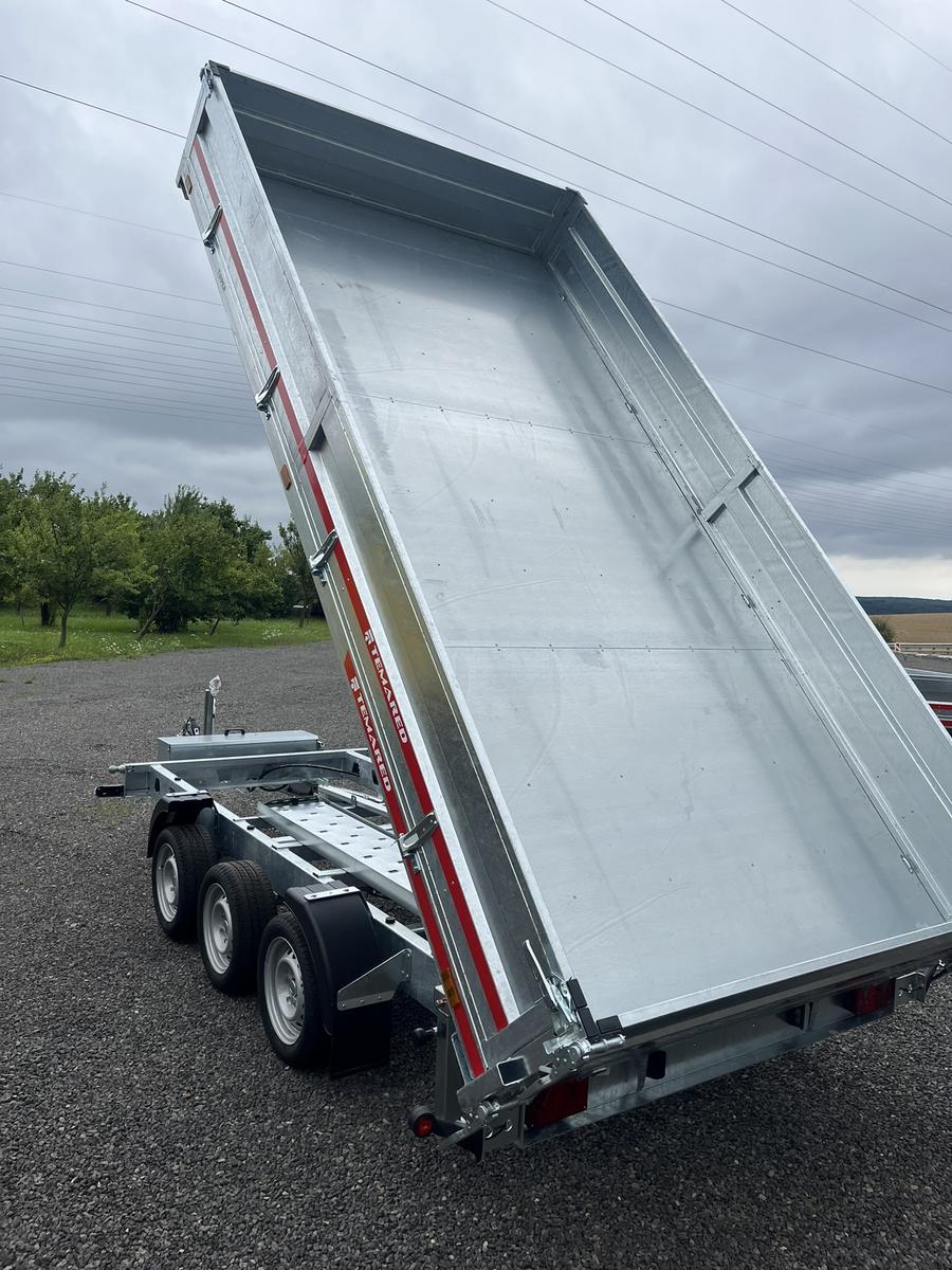 TRIDEM Kipper PLATEAU-BAUMASCHINEN-TRANSPORTER Aluaufsatzwände - Ladeschienen - Kipper