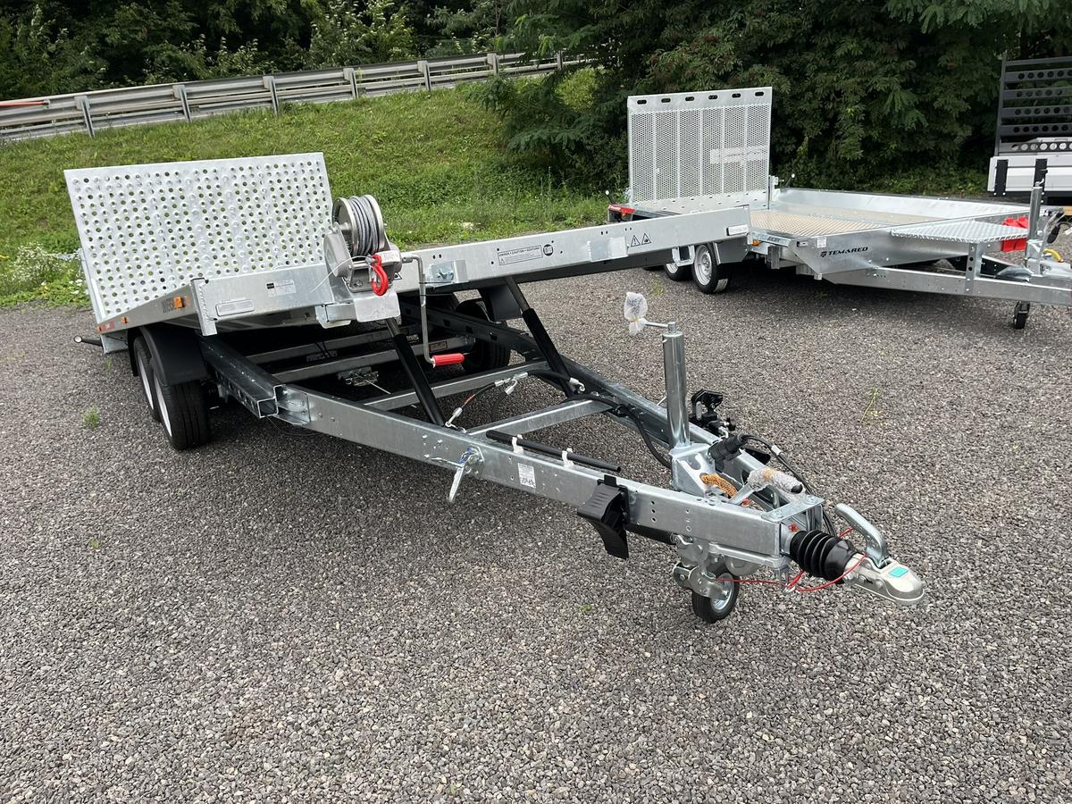 TANDEM Kipper - PLATEAU mit Seilwinde Aluboden - vollflächige Laderampe