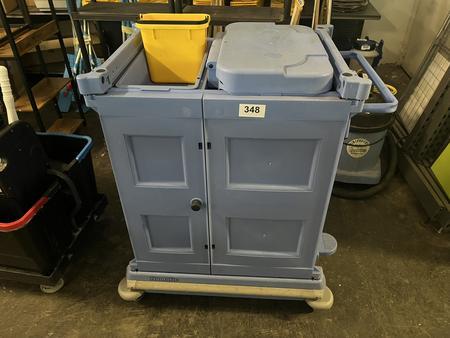 Transportwagen für Reinigungsmaterial, blau Transportwagen für Reinigungsmaterial, blau