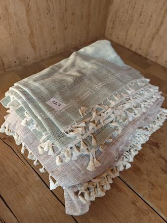 Vorhänge, Vintagestyle, 3 Stück, 2xgrau, 1xgrün Vorhänge, Vintagestyle, 3 Stück, 2xgrau, 1xgrün