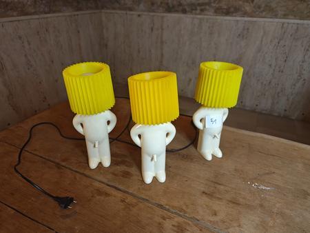 Tischlampen, 3 Stück, gelb Tischlampen, 3 Stück, gelb