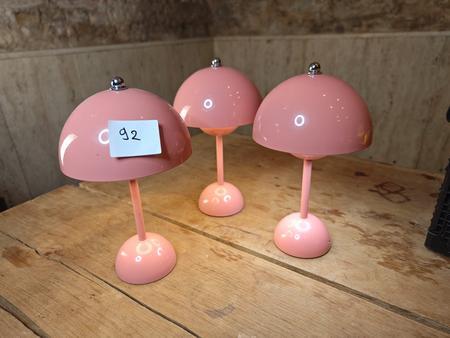 Akku Tischlampen, Dimmbar, mit USB-C Ladeanschluss, 3 Stk, Rosa Akku Tischlampen, Dimmbar, mit USB-C Ladeanschluss, 3 Stk, Rosa