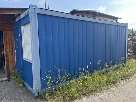 CONTAINEX Doppelcontainer 6055/4870/2600 mm bestehend aus 2 Containern mit Klima, 4 Fenster, 2 Eingangstren, E-Installation, Koppelsatz