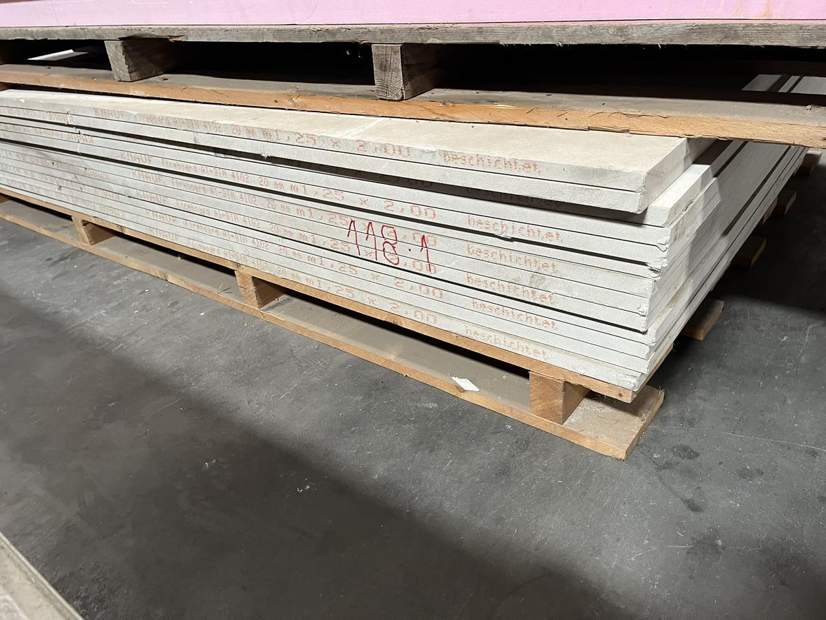 15 Stk.Knauf Brandschutzplatten ca. 200 x 125 - 20 mm