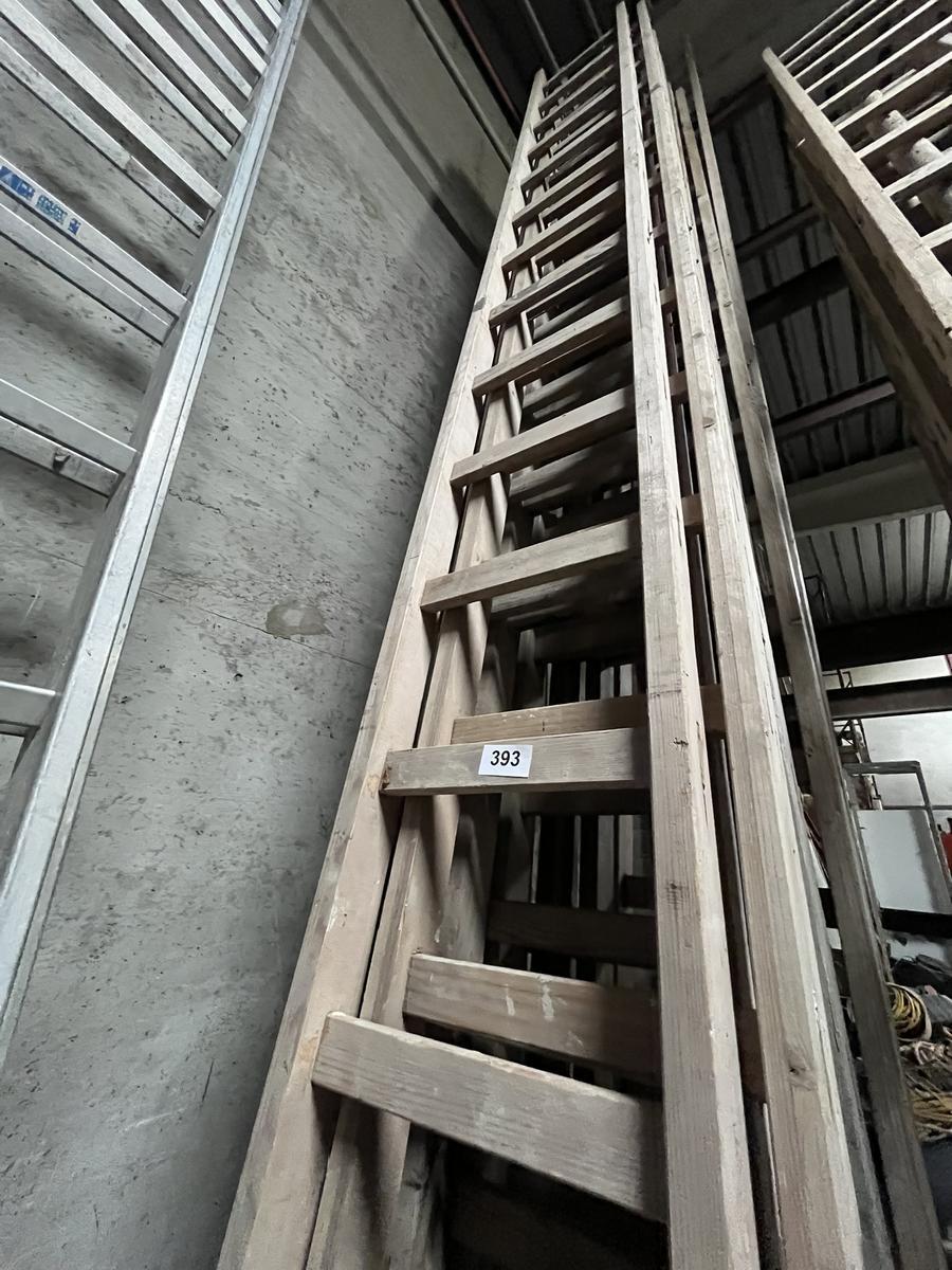 9 Stück Holzanlegeleitern ca.4 m