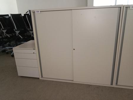 Neudörfler Aktenschrank, 120x45x113cm, 3 Ordner hoch, cremefarbig, mit Schlüssel Neudörfler Aktenschrank, 120x45x113cm, 3 Ordner hoch, cremefarbig, mit Schlüssel