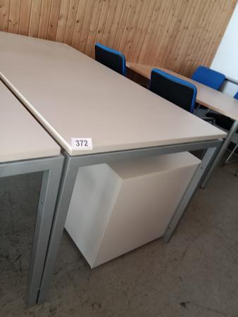 Neudörfler Schreibtisch, ca. 180x90cm, Gestell grau, Platte creme Neudörfler Schreibtisch, ca. 180x90cm, Gestell grau, Platte creme