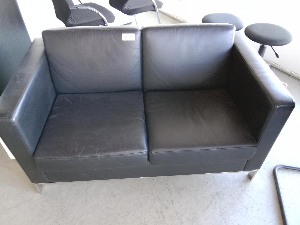 Ledersofa ca. 140x80x70cm