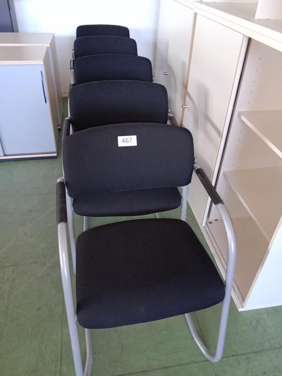 5 Stk. Sato Freischwinger, Stoff, schwarz