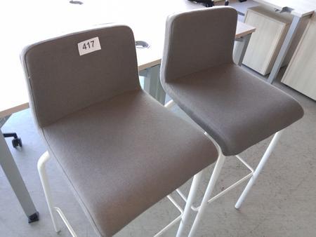 2 Stk. Steelcase Barhocker mit Stoffbezug 2 Stk. Steelcase Barhocker mit Stoffbezug