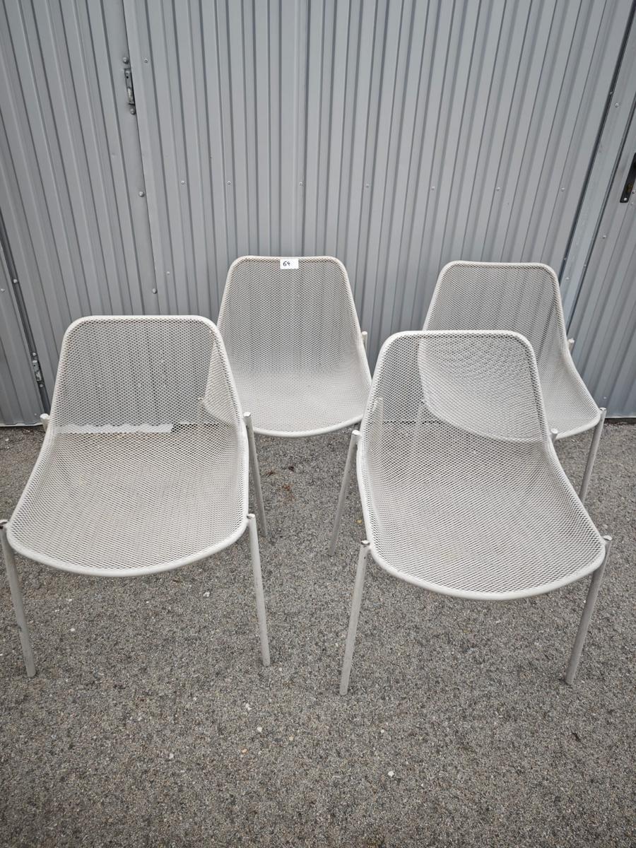 Outdoor Stuhl, weiß, 4 Stk.