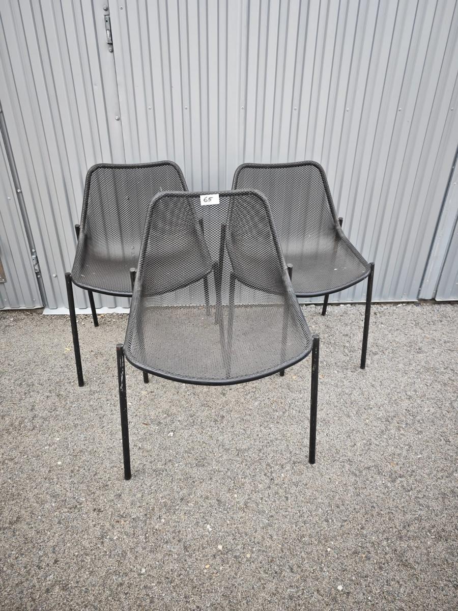 Outdoor Stuhl, grau, 3 Stk.
