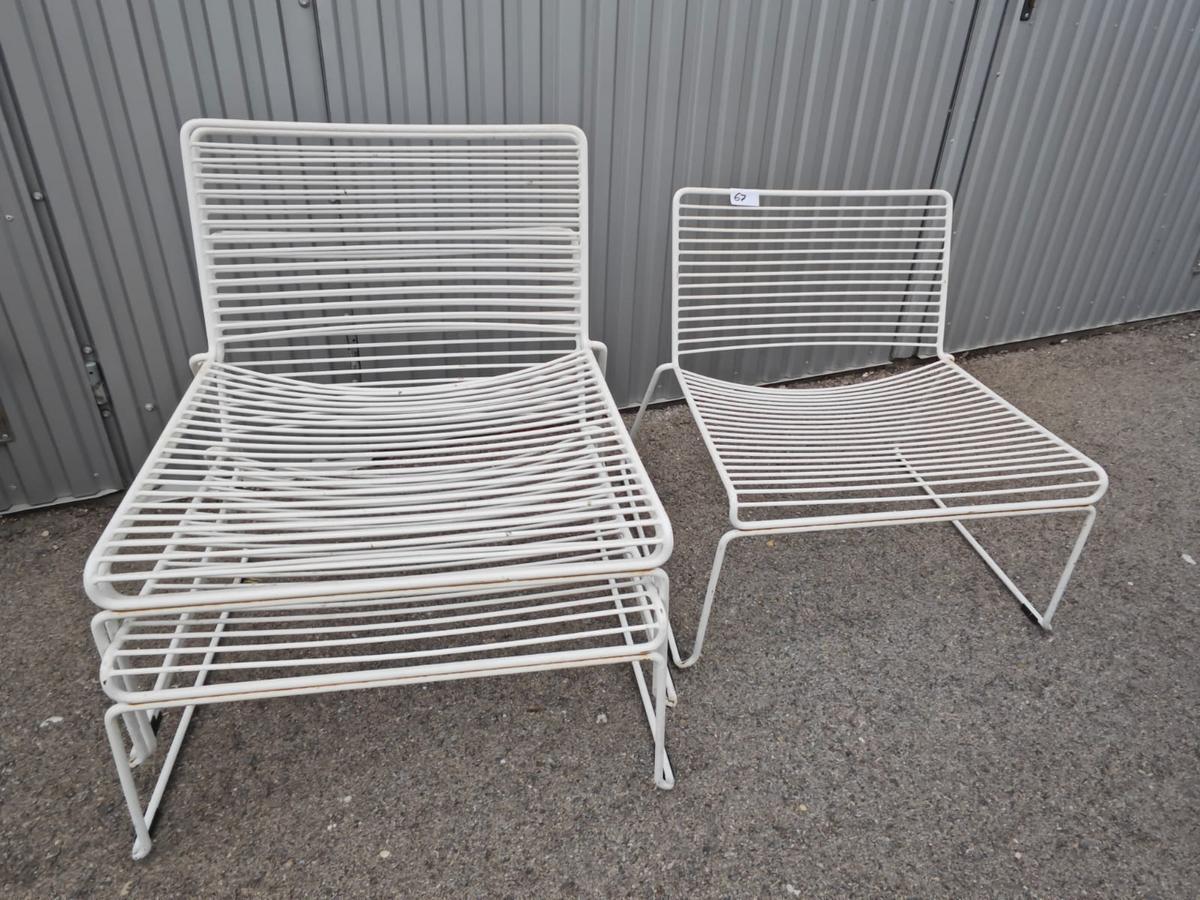 Outdoor Lounge Sessel, weiß, 4 Stk.