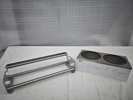 Nirosta Folienspender und Saucenhalter
