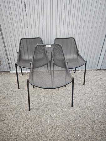 Outdoor Stuhl, grau, 3 Stk.