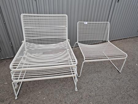 Outdoor Lounge Sessel, wei, 4 Stk.