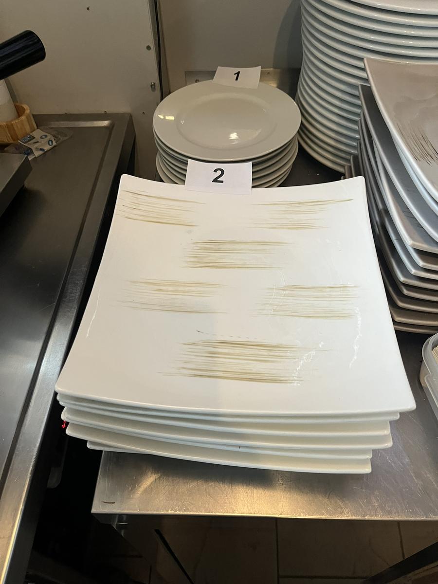 7 Stk. Desserteller eckig