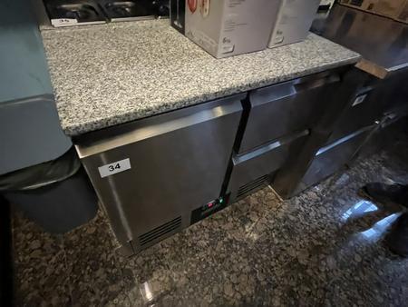 Edelstahl Pizza Kühlmodul mit Granitplatte 90/70/110 cm 2 Laden.1Türe Edelstahl Pizza Kühlmodul mit Granitplatte 90/70/110 cm 2 Laden.1Türe