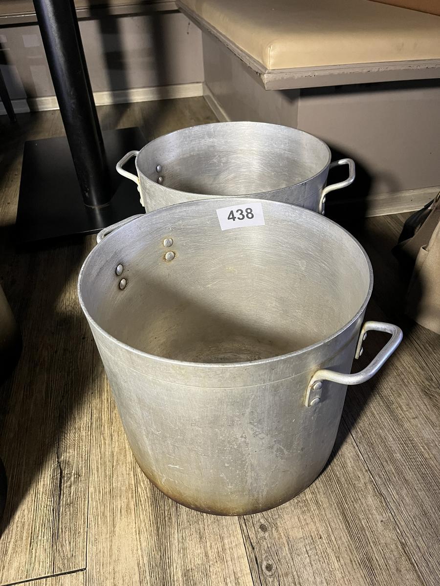 2 Stück Kochtöpfe Alu 34 / 32 cm