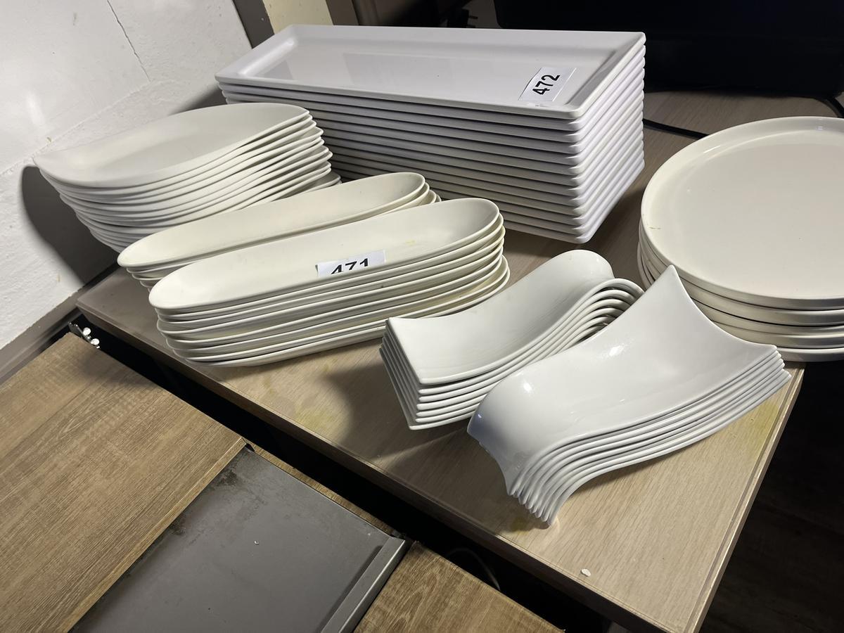 50 teiliges Porzellenplattenset