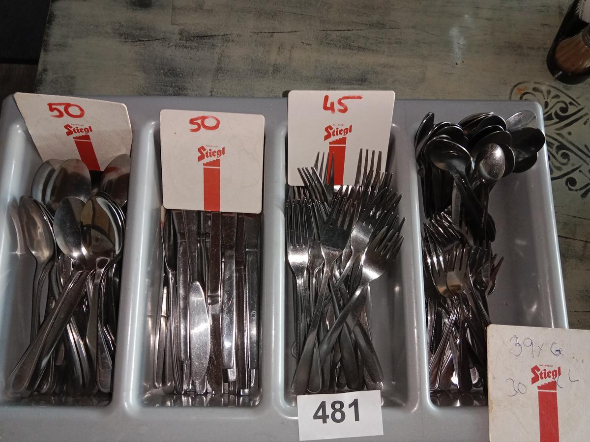 215 tlg. Besteckset 50 Messer,45 Gabeln,50 Löffel,DG 39,DL 30
