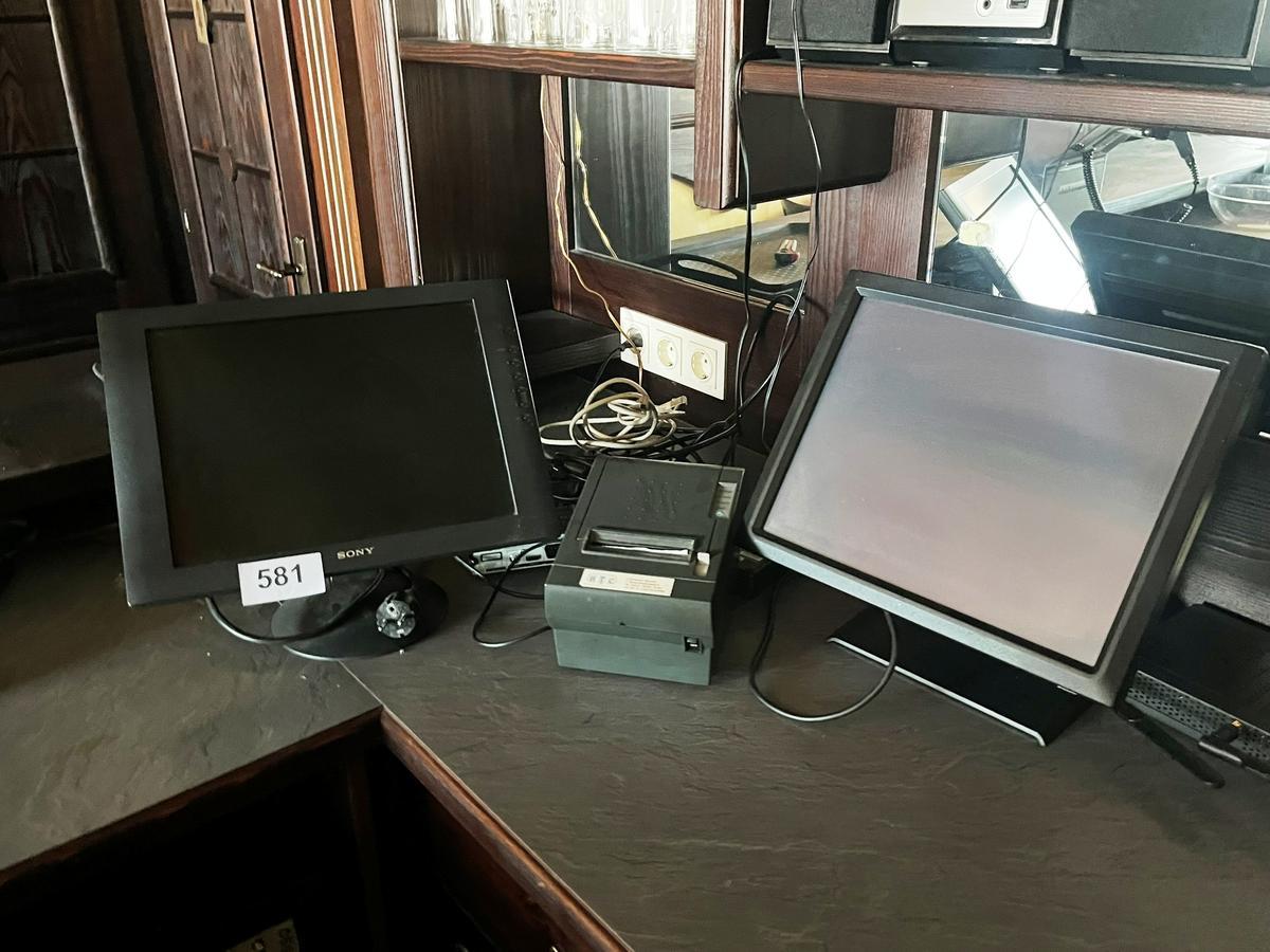 Kassensystem 2 x Monitor , 1 x Drucker