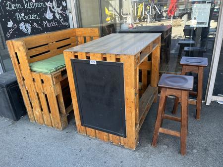 BUILDIFY Sitzgruppe 120/80 cm mit Tisch und 2 Hockern