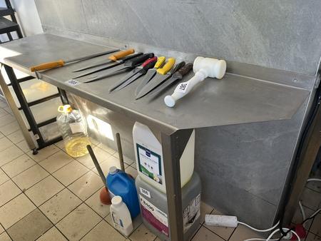 Edelstahl Arbeitsmodul 180/40/87 cm