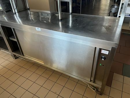 Edelstahl-Wrmeschrank - Pultausgabe mit Tellerwrmer ca. 180/70/125 cm