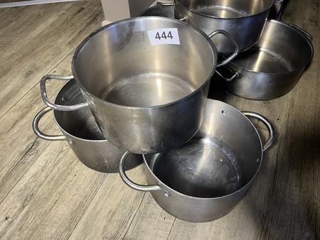 3 Stck Edelstahl Kochtpfe 25/15 cm
