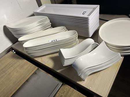 50 teiliges Porzellenplattenset