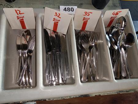 155 tlg. Besteckset 32 Messer,35 Gabeln,48 Lffel,42 Messer